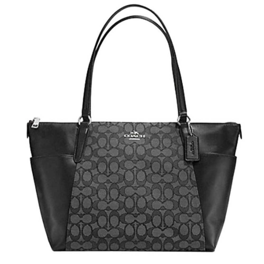COACH Ava Signature Leather Jacquard Tote